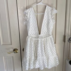 White graduation dress